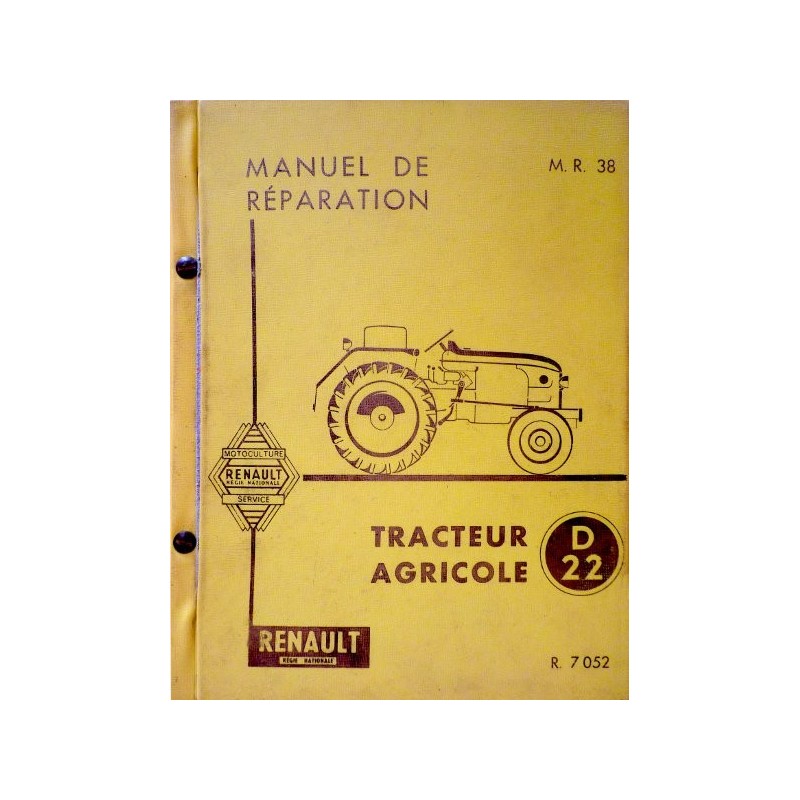 Renault D22, N72, E72, V72 (R7052), manuel de réparation