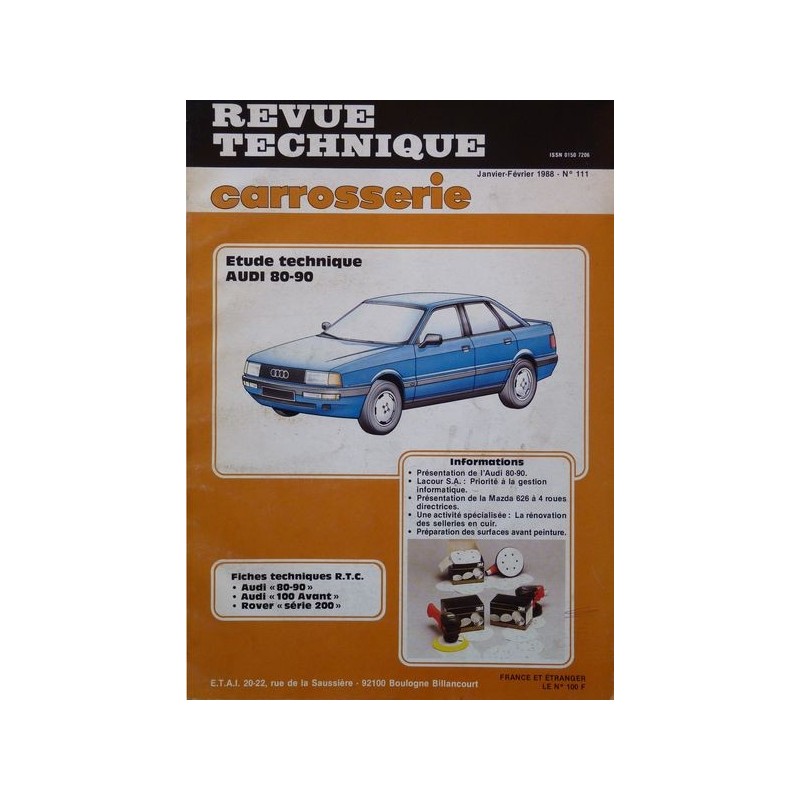 Technique carrosserie Audi 80, 90 B3