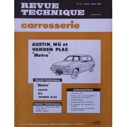 Technique carrosserie Austin, MG, Vanden Plas Metro