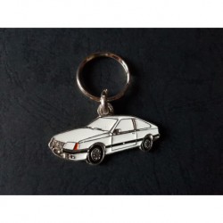Porte-clés profil Opel Monza, GSE (blanc)