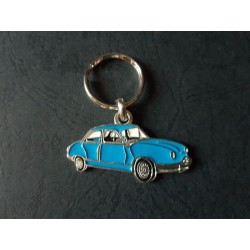 Porte-clés profil Panhard Dyna Z (bleu)