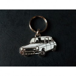 Porte-clés profil Simca 1100, 1100Ti, Ti, 1200 (blanc)