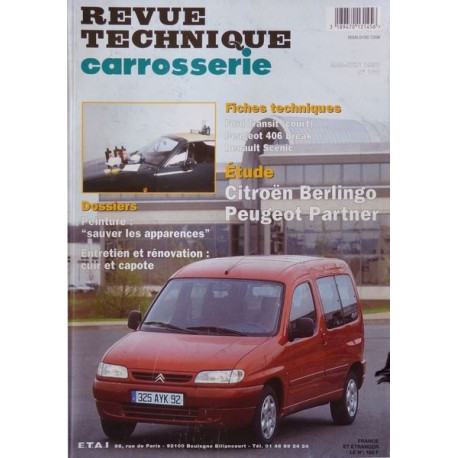 Technique carrosserie Citroën Berlingo I et Peugeot Partner I