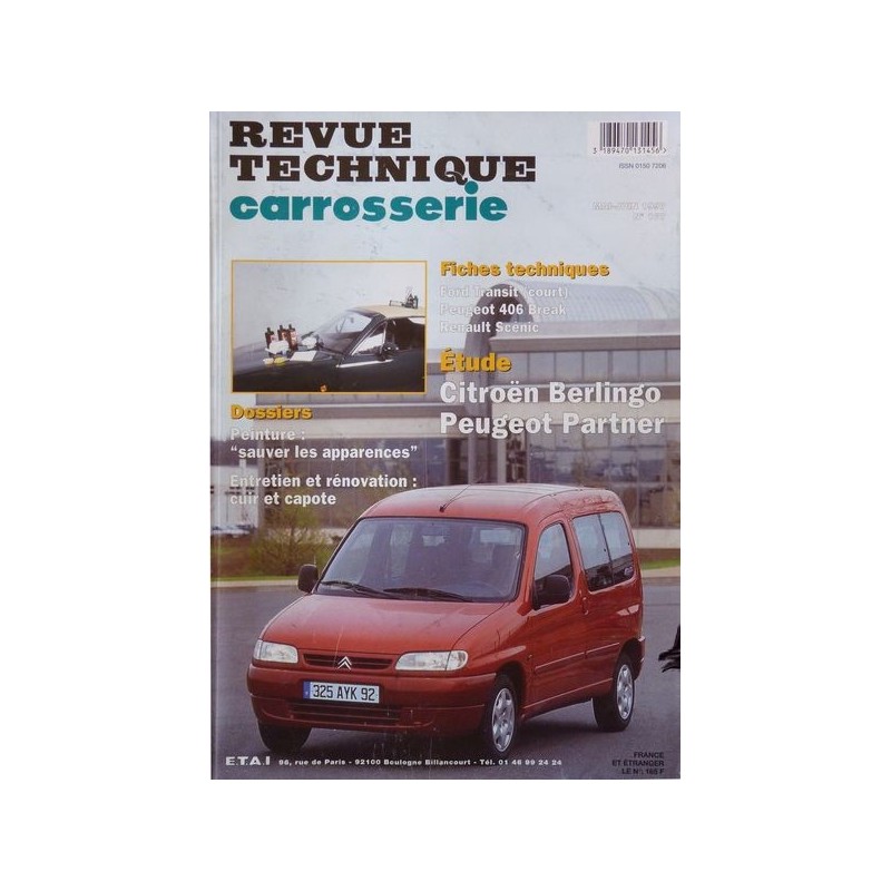 Technique carrosserie Citroën Berlingo I et Peugeot Partner I