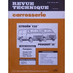 Technique carrosserie Citroën C25, Peugeot J5