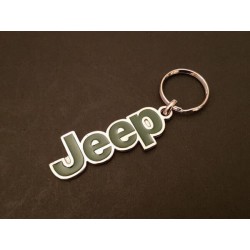 Porte-clés Jeep, Willys, CJ, DJ, Wrangler, TJ, Compas, Cherokee (vert)