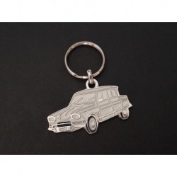 Porte-clés profil Citroen Ami 6 (blanc)