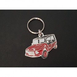 Porte-clés profil Citroen Mehari (rouge)