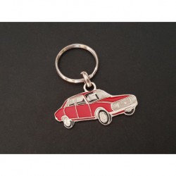 Porte-clés profil Peugeot 504 berline (rouge)