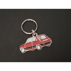 Porte-clés profil Renault 5, Alpine TS TX GTL TL (rouge)