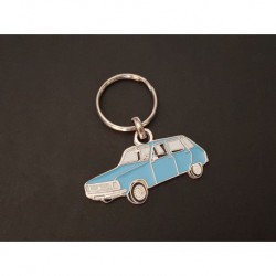 Porte-clés profil Renault 6, TL GTL (bleu ciel)