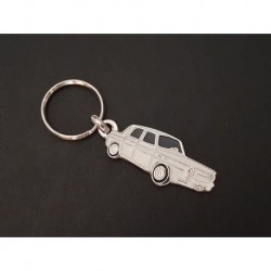 Porte-clés profil Renault 8, R8 8S S Major (blanc)