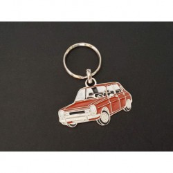 Porte-clés profil Simca 1100, 1100Ti, Ti, 1200 (rouge-marron)