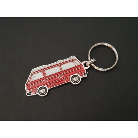 Porte-clés profil Volkswagen Transporter T3 Westfalia (rouge)