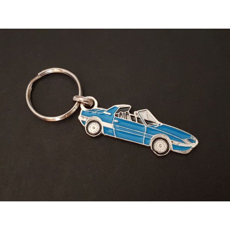 Porte-clés profil Fiat X1/9 (bleu)
