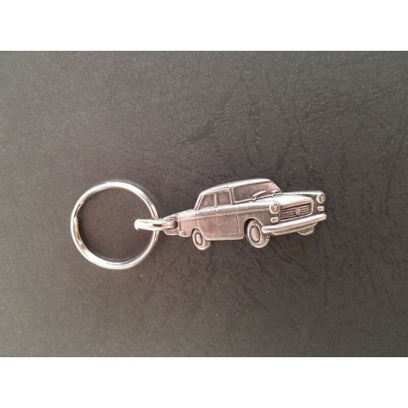 Porte-clés métal relief Peugeot 404 berline