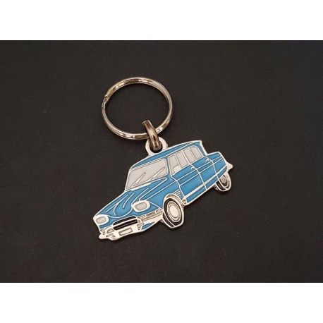 Porte-clés profil Citroen Ami 6 (bleu)