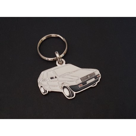 Porte-clés profil Seat Ibiza, SXI, GLX (blanc)
