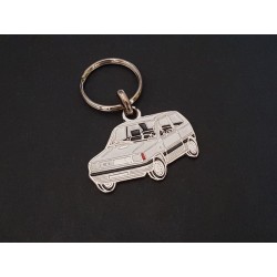 Porte-clés profil Fiat Panda 45 34 30 mk1, Seat Marbella (blanc)