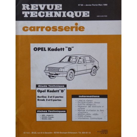 Technique carrosserie Opel Kadett D