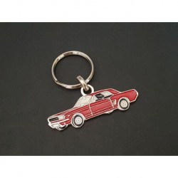 Porte-clés profil Ford Mustang hardtop coupé (rouge)