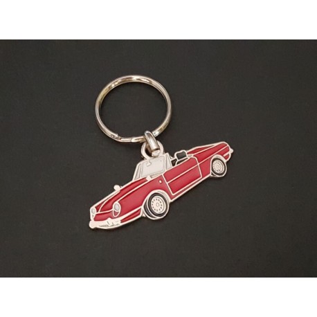 Porte-clés profil Fiat et Seat 850 Spider (rouge)