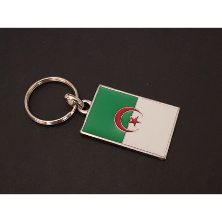porte-clés drapeau émaillé Algérie