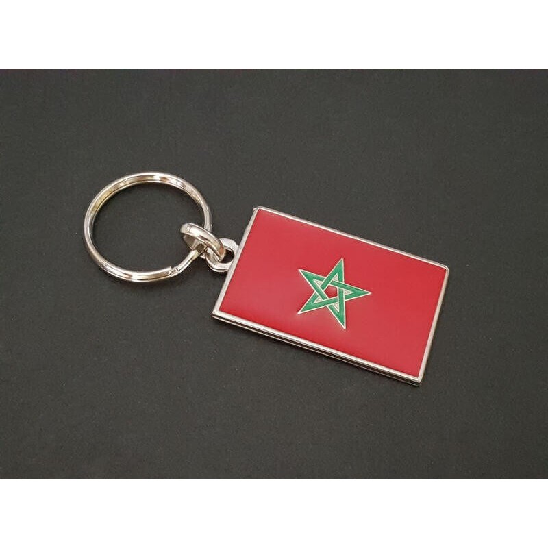 porte-clés drapeau émaillé Maroc