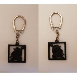 porte-clés pinceaux Le Hérisson, Lille, carré noir (pc)