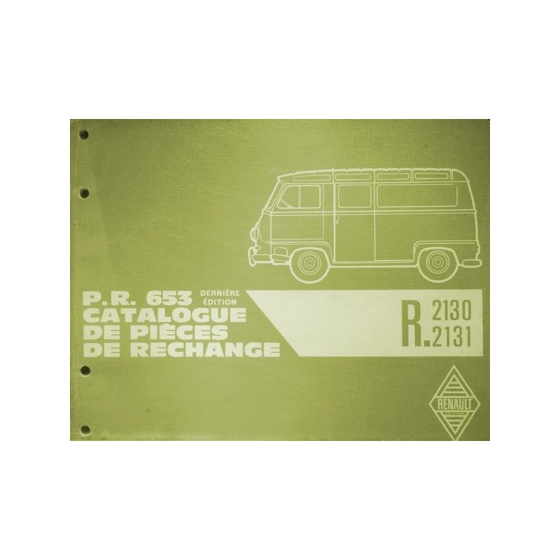 Renault Estafette R2130, R2131, catalogue de pièces