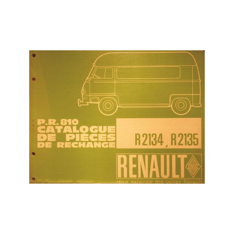 Renault Estafette R2134, R2135, catalogue de pièces