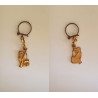 porte-clés médaillon chien de chasse, fusil besace (pc)