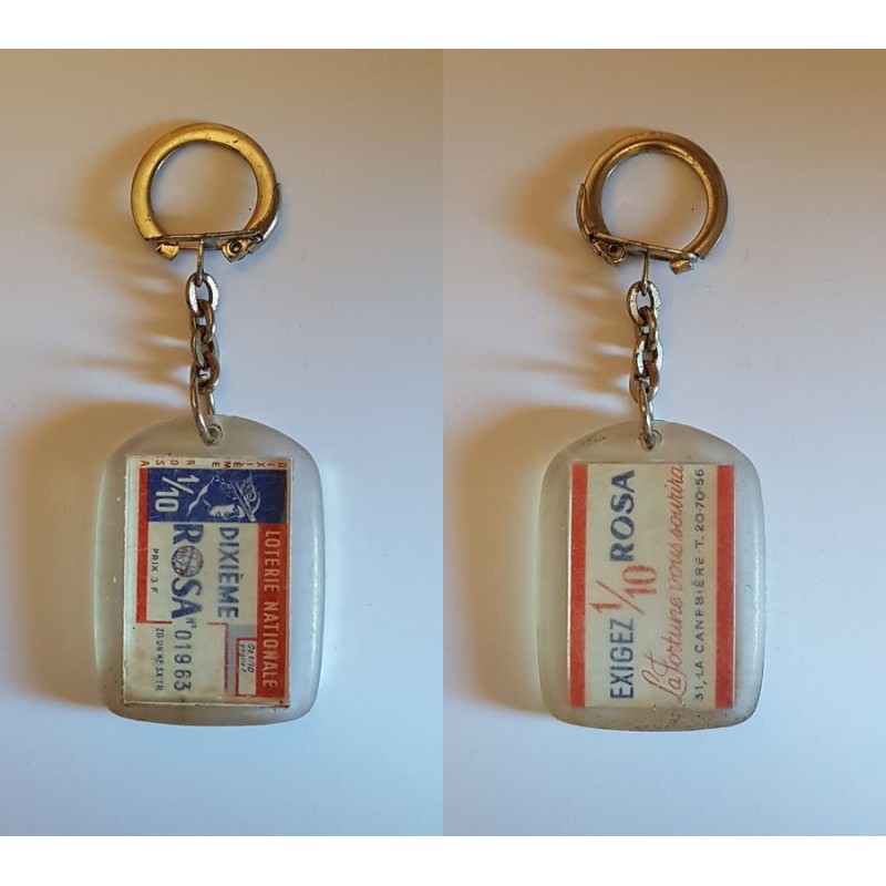 porte-clés dixième Rosa, loterie nationale, Canebière (pc)