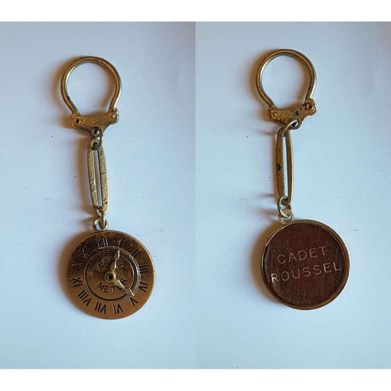 porte-clés Cadet Roussel, parko meter, horloge (pc)