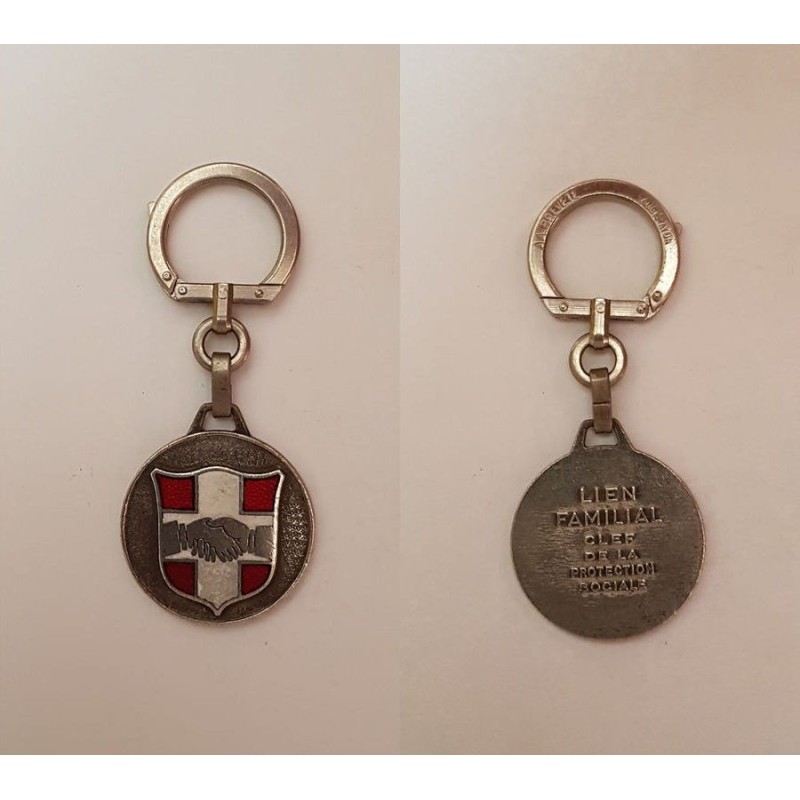 porte-clés Augis, Lien Familial, prtection sociale, blason mains (pc)