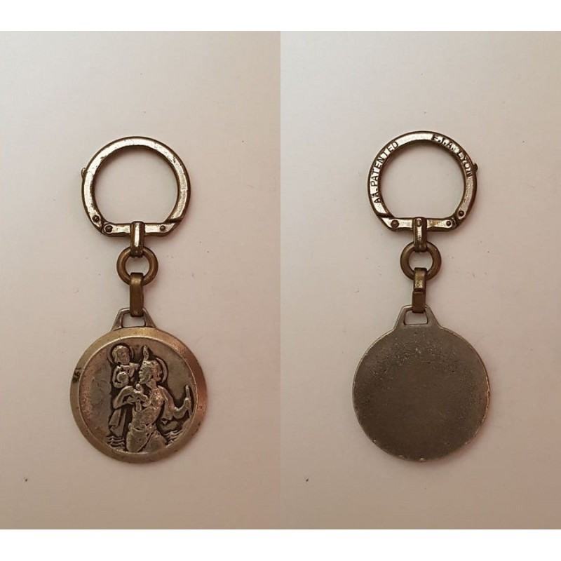 Porte-clés Augis Aviation Vintage – Logo Aéroport De Paris – Métal Argenté Années 70