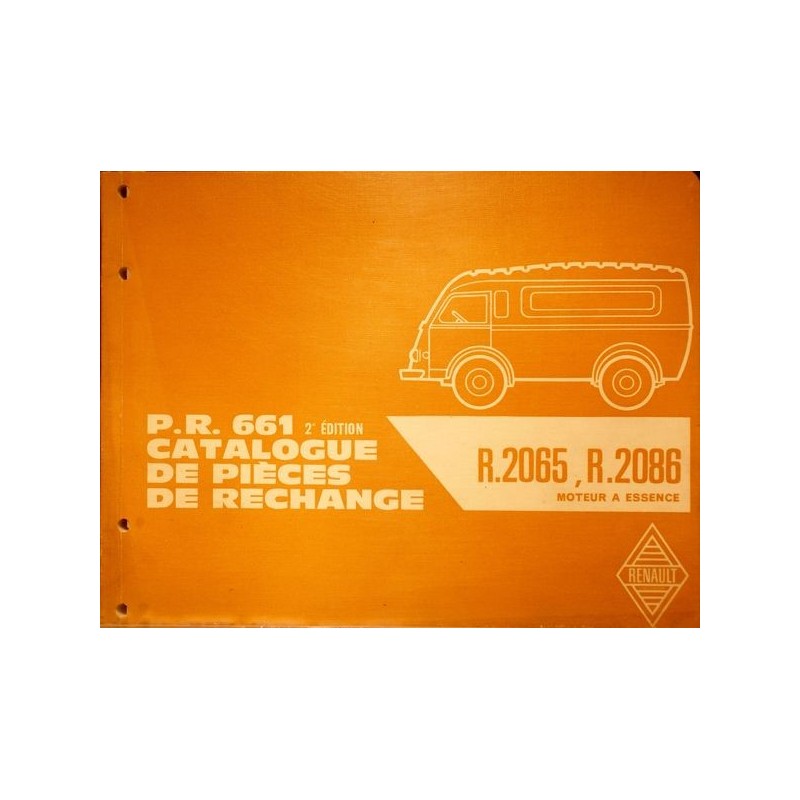 Renault Goélette et Voltigeur à moteur à essence, catalogue de pièces