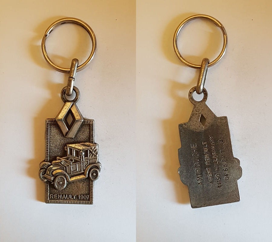 porte-clés Renault 1907, Amirouche agent, Villasavary (pc) - RetroRepro