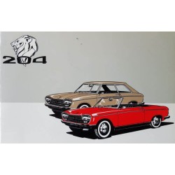 Peugeot 204 cabriolet et coupé, notice d’entretien