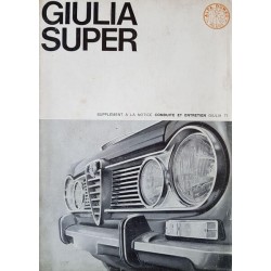 Alfa Romeo Giulia Super, notice d’entretien (eBook)