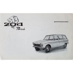 Peugeot 204 Break, notice d’entretien (eBook)