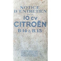 Citroën B14 et B15, notice d’entretien (eBook)