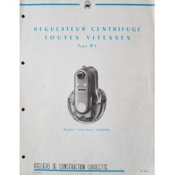 Lavalette régulateur centrifuge Toutes Vitesses RV, notice (eBook)