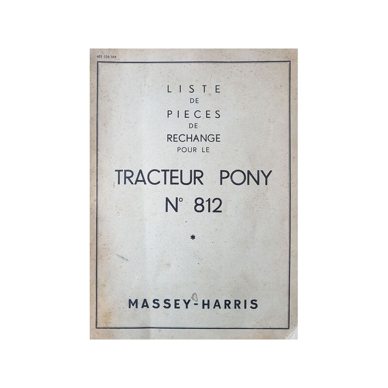 Massey-Harris Pony 812, catalogue de pièces (eBook)