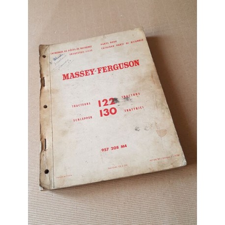 Massey-Ferguson 122 et 130, catalogue de pièces original