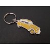 Porte-clés profil Citroen 2cv, 2cv4, 2cv6, Special Club (jaune)