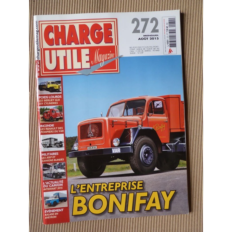 Charge Utile n°272, Berliet GLR, Jeep, tours cyclistes, Neoplan, mines du Katanga, Bonifay