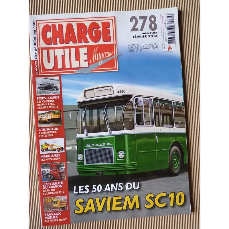 Charge Utile n°278, Renault 30', Broyt, Saviem SC10, Peugeot P4, Gimaex, Forestier