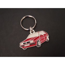 Porte-clés profil Lancia Delta, HF Turbo GT ie LX Integrale (rouge)