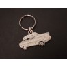 Porte-clés profil Opel Rekord P1, Olympia Rekord 1700 1500 1200 (blanc)